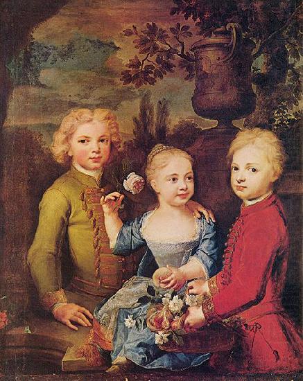 Balthasar Denner Drei Kinder des Ratsherrn Barthold Hinrich Brockes china oil painting image